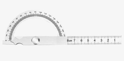 Adjustable stainless steel angle protractor