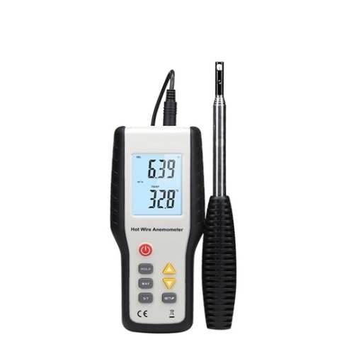  Thermal Anemometer, 0.1~25 m/s, Hot Wire Anemometer
