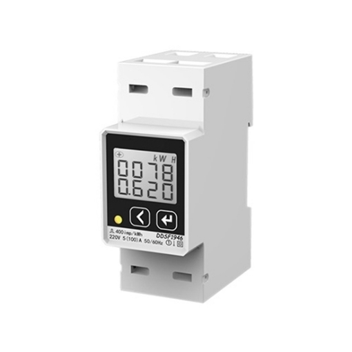 Single Phase Digital Energy Meter, LCD Display, DIN Rail Mounted