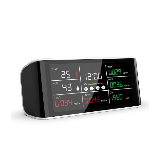 Indoor Air Quality Monitor, PM2.5/HCHO/TVOC/Temperature/Humidity