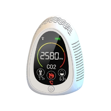 5 in 1 Wifi Smoke Detector, Carbon Dioxide (CO2) & Smoke Alarm