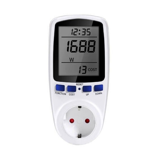 Power Meter Plug with Digital LCD Display