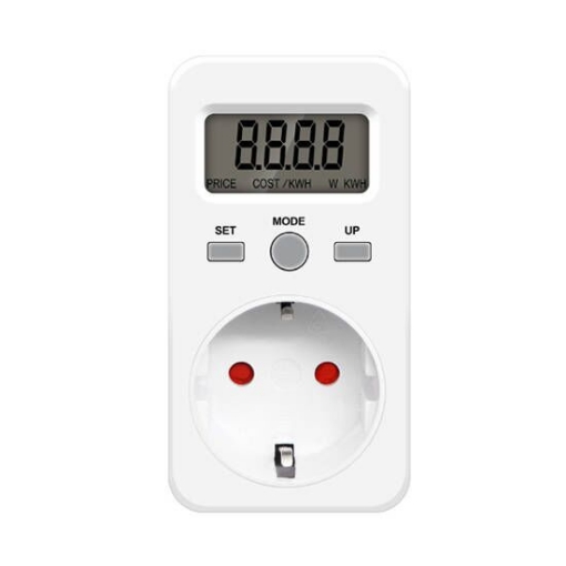 LCD Display Power Meter Plug, Energy Monitor 