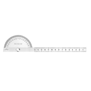  120x200mm Stainless Steel Angle Protractor, 180 Degrees