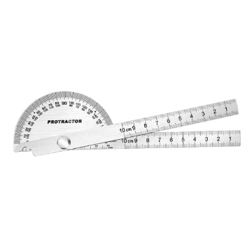 90x300mm Stainless Steel Angle Protractor with Two Arm