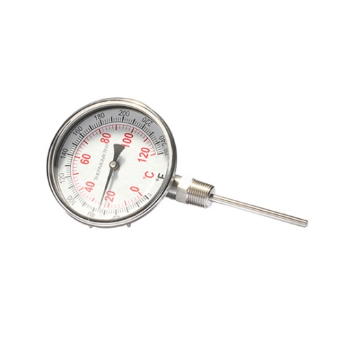 1/2 NPT Bimetal Thermometer, 4" Dial 
