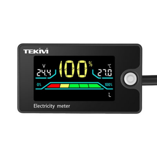 Waterproof LCD Battery Indicator for EV/Solar/RV, 12V/48V
