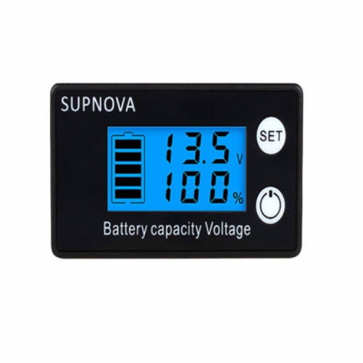 Waterproof DC Battery Indicator, Lead Acid/Lithium, 24V/48V