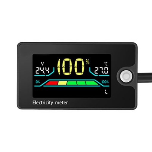 Waterproof LCD Battery Indicator for EV/Solar/RV, 12V/48V