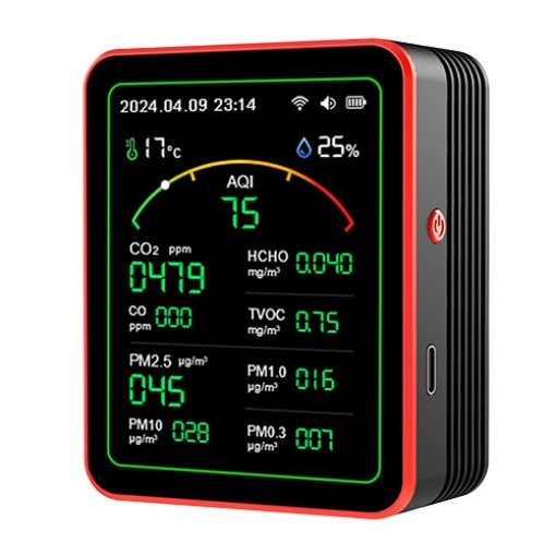WiFi Air Quality Sensor, CO2/HCHO/TVOC/PM2.5/PM10