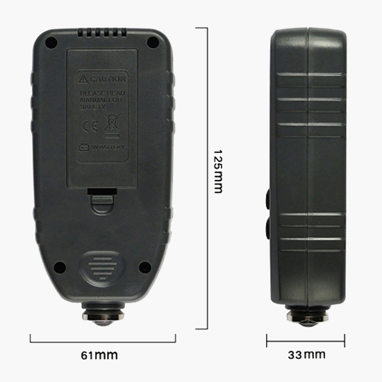 0-1300 um digital coating thickness gauge dimension