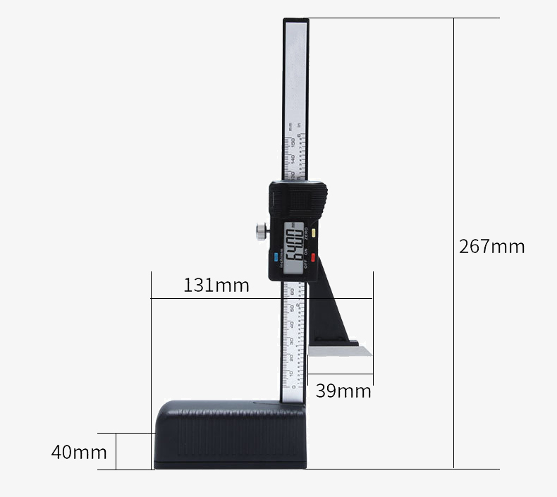 0-150 digital height gauge dimension