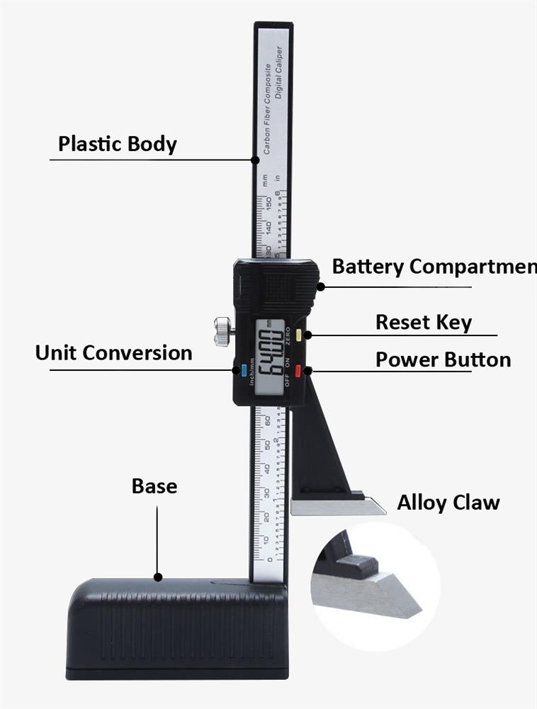 0-150mm digital height gauge structure