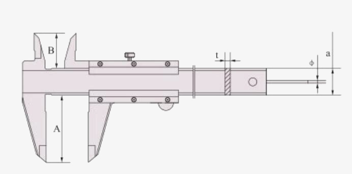 Compas à verge de précision, Plage de mesure : 1000 mm, Coupe transversale  30 x 6 mm, Vernier 1/10 mm