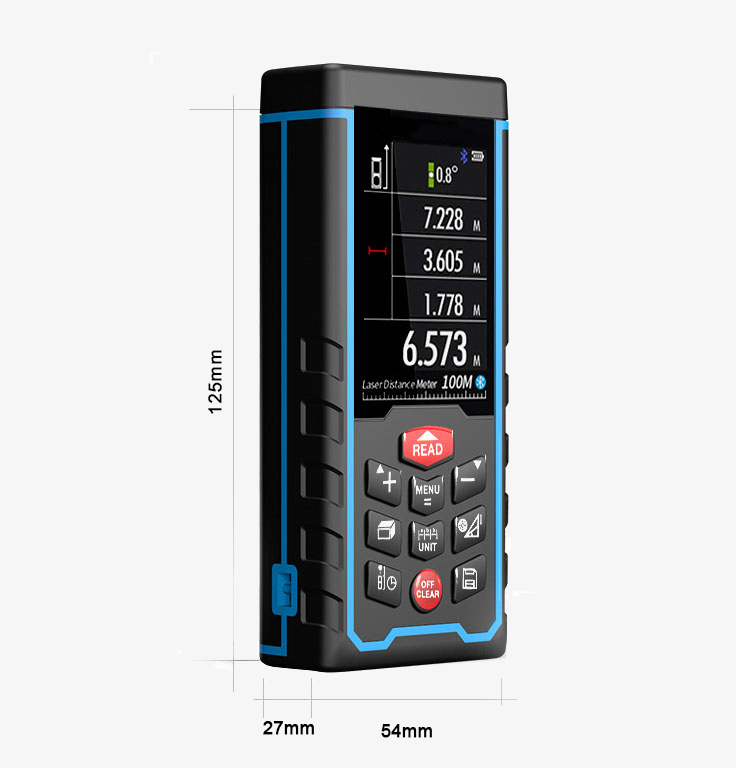 Laser distance meter with camera dimension