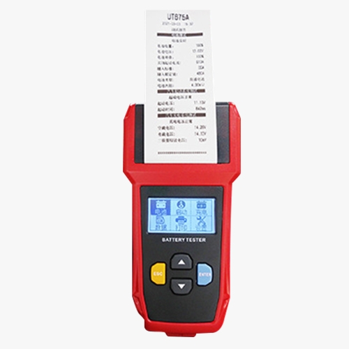 12v digital car battery tester with printer detail