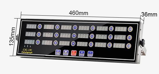 18 channel commercial digital kitchen timer dimension