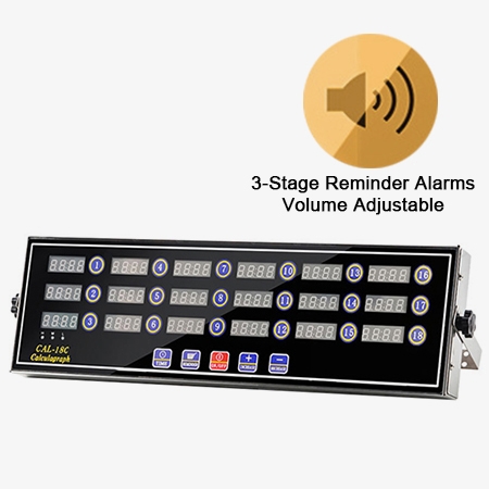 18 channel commercial digital kitchen timer volume adjustable