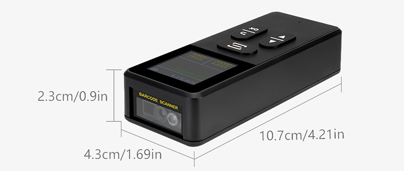 1D 2D bluetooth barcode scanner size