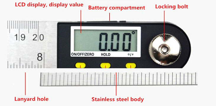 2 in 1 digital protractor details