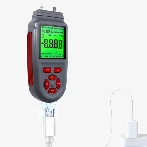 Digital manometer charge details