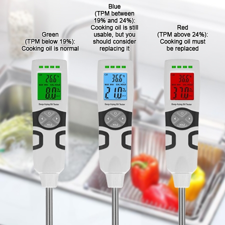 3 color alarm mode of cooking oil tester