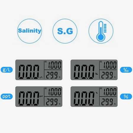 3 in 1 foldable salinity tester with lcd display