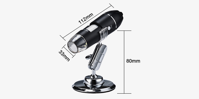 3-in-1 USB digital microscope dimensions