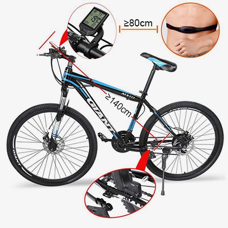 3-in-1 wireless bike computer auto wake-up function