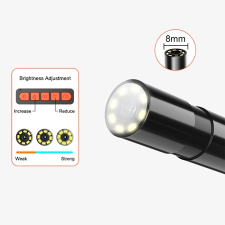4.3'' industrial endoscope with vertical screen camera lens
