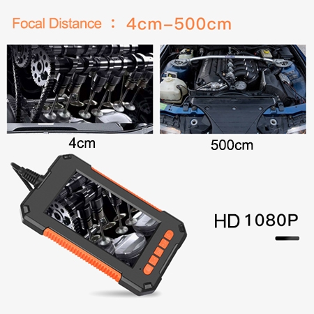 4.3'' industrial endoscope with vertical screen long distance focus