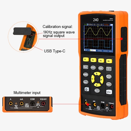 40MHz digital oscilloscope multimeter detail