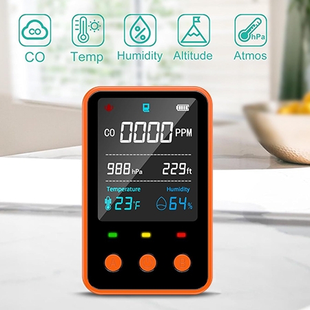 5 in 1 mini CO detector