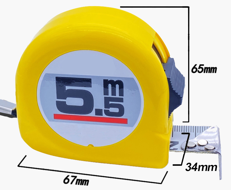 Dimension of 5.5m measuring tape