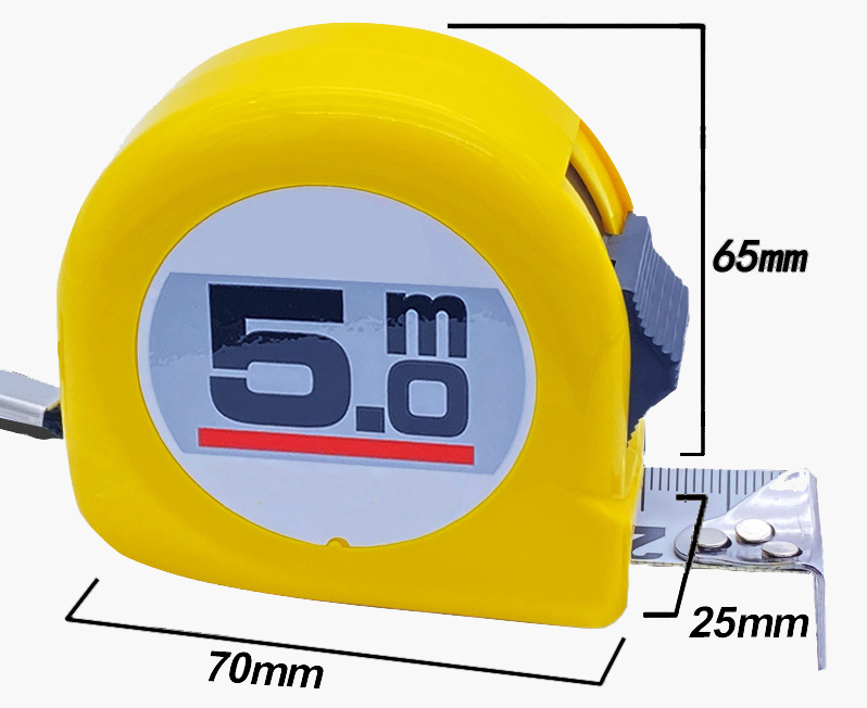 Dimension of 5m measuring tape