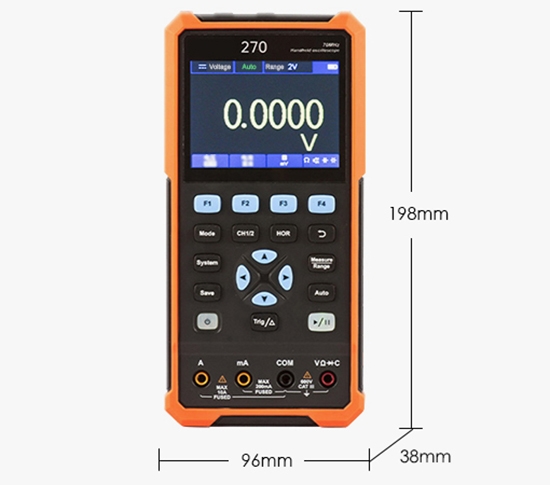 70MHz digital oscilloscope multimeter size