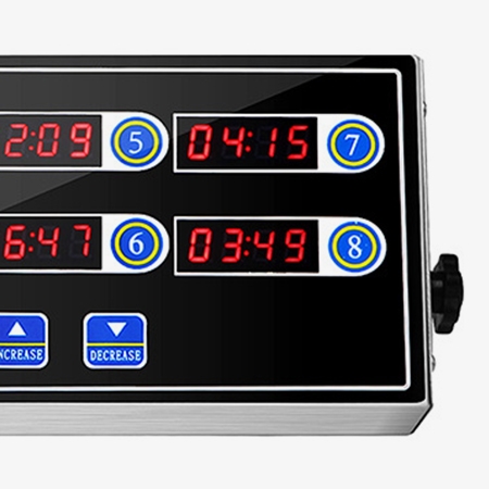 8 channel commercial digital kitchen timer led display