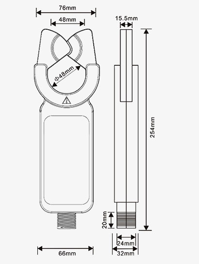 800A AC clamp on current transformer