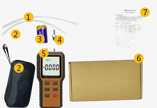 89 kpa digital manometer packing list