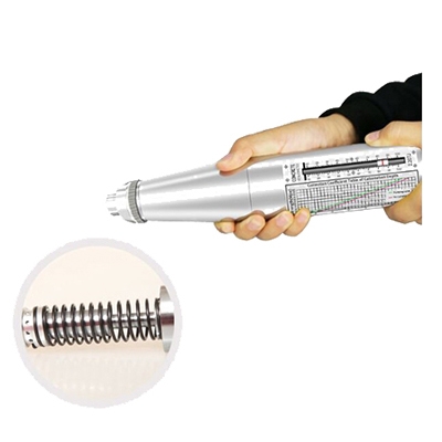 Detail of mechanical rebound hammer tester