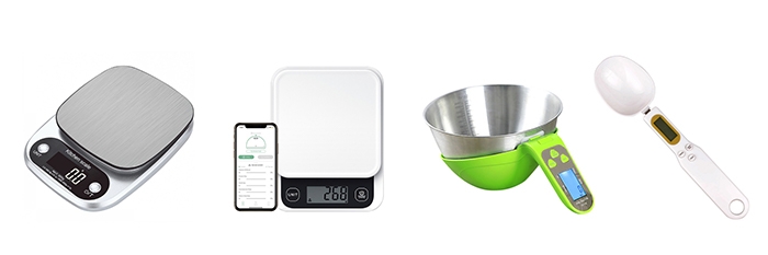 Different types of kitchen scales