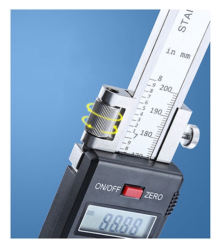 Digital height gauge detail