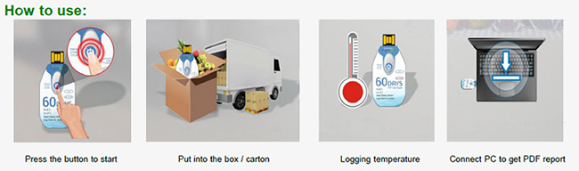 Temperature data logger using step