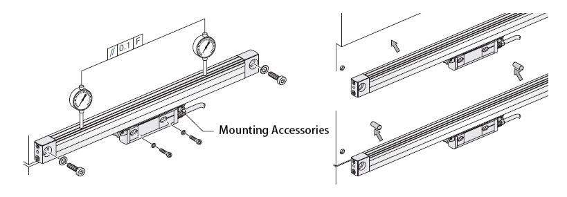 Installation details for linear scales