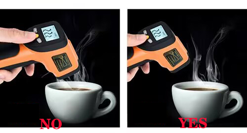 Laser temperature gun using