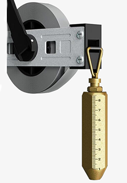 Oil gauging tape detail