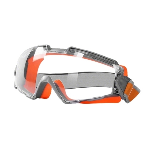 Orange safety goggles