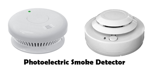 Two photoelectric smoke detectors