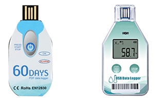 USB disposable temperature data logger