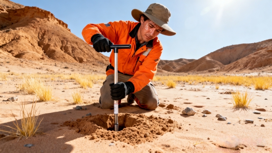 Using soil sampler